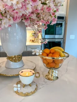 Inspire Me! Home Decor Square Marble Tray With Gold Edge (2 Sizes) Sale
