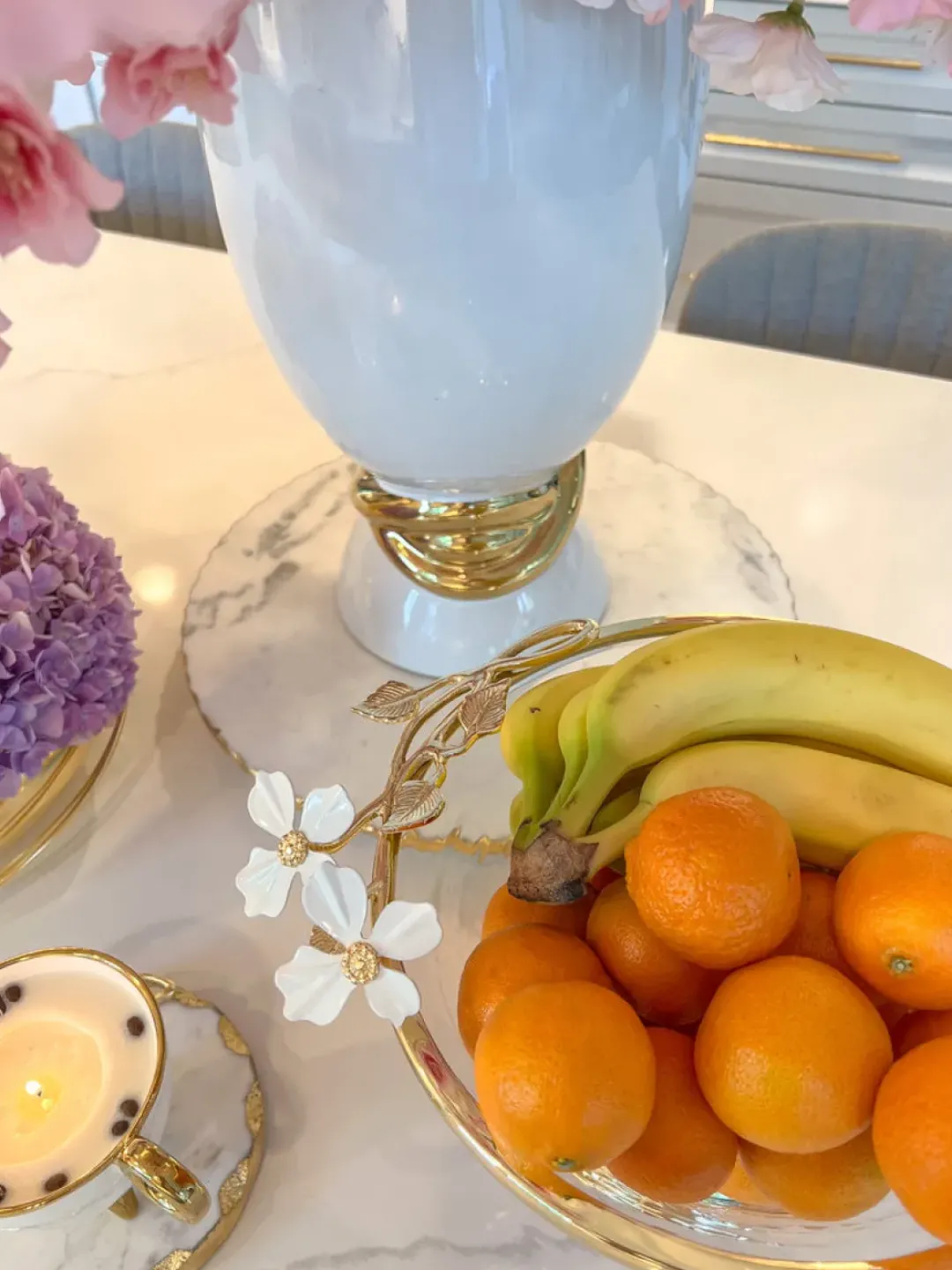 Inspire Me! Home Decor Square Marble Tray With Gold Edge (2 Sizes) Sale