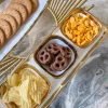 Inspire Me! Home Decor 3 Square Snack Bowls W/Tray Set Gold Discount