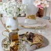 Inspire Me! Home Decor Stainless Bowl On Gold Metal Branch Base And Lid Fashion