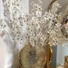 Inspire Me! Home Decor Studded Amber Glass Vase Wtih Gold Rim New