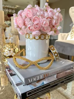 Inspire Me! Home Decor Tall White Potted Faux Orchid Fashion