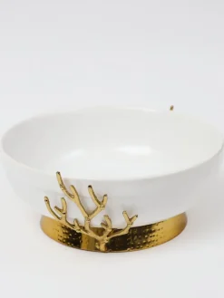 Inspire Me! Home Decor Textured Design Bowl With White Marble Base (2 Colors) “From Pops Of Color Home Collection” Fashion