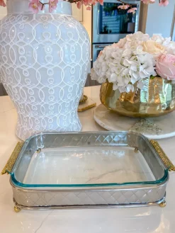Inspire Me! Home Decor Three Section Clear Apothecary Jars With Lid (2 Sizes) KITCHEN Clearance