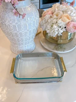Inspire Me! Home Decor Three Section Clear Apothecary Jars With Lid (2 Sizes) KITCHEN Clearance