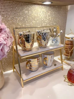 Inspire Me! Home Decor Three Section Silver Bowl With Gold Willow Leaf Handle Online