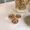 Inspire Me! Home Decor Two-Tiered Marble Cake Stand With Gold Base New