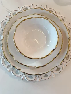 Inspire Me! Home Decor Two-Tone Dragonfly Serving Bowl Gold Outlet