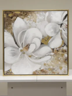 Inspire Me! Home Decor WALL ART & MIRRORS Gold And White Swirl Wall Art Outlet
