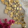 Inspire Me! Home Decor WALL ART & MIRRORS Gold Circle Textured Wall Decor New