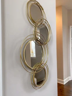 Inspire Me! Home Decor WALL ART & MIRRORS Gold, Black And White Circle Wall Decor Clearance