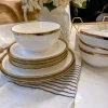 Inspire Me! Home Decor Wavy Stacked Napkin Ring (2 Colors) Gold Outlet