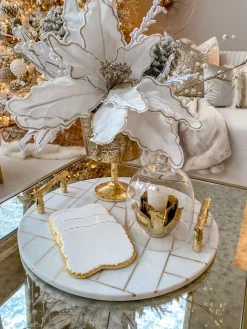Inspire Me! Home Decor White And Gold Candleholders (2 Sizes) Online