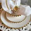 Inspire Me! Home Decor White And Gold Leaf Ornate Tea Pot Clearance