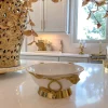Inspire Me! Home Decor White And Gold Rimmed Porcelain Dinner Set ( 12 Piece Set ) Hot