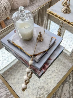 Inspire Me! Home Decor White And Gold Candle Snuffer Sale