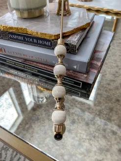 Inspire Me! Home Decor White And Gold Candle Snuffer Sale