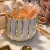 Inspire Me! Home Decor White And Gold Flower Ginger Jar (3 Sizes) Best