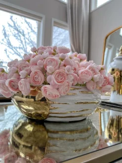 Inspire Me! Home Decor White And Gold Ginger Jar (3 Sizes) Fashion