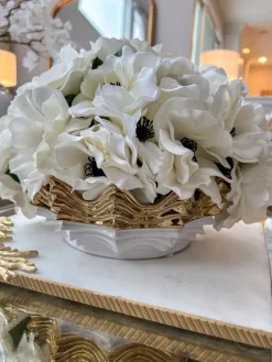 Inspire Me! Home Decor White And Gold Two Tone Vase Online