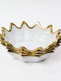 Inspire Me! Home Decor White And Gold Two Tone Vase Online