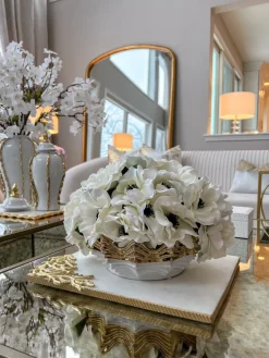 Inspire Me! Home Decor White And Gold Two Tone Vase Online