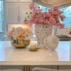 Inspire Me! Home Decor White And Gold Porcelain Vase With Circle Cutout Design (2 Styles) New