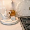 Inspire Me! Home Decor White Beaded Utensil Crock New