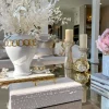 Inspire Me! Home Decor White Beaded Square Tissue Box Cover (2 Colors) Fashion