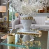 Inspire Me! Home Decor White Bowl With Chain Rim Fashion