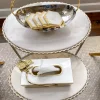 Inspire Me! Home Decor White Ceramic Candle With Gold Edge Hot