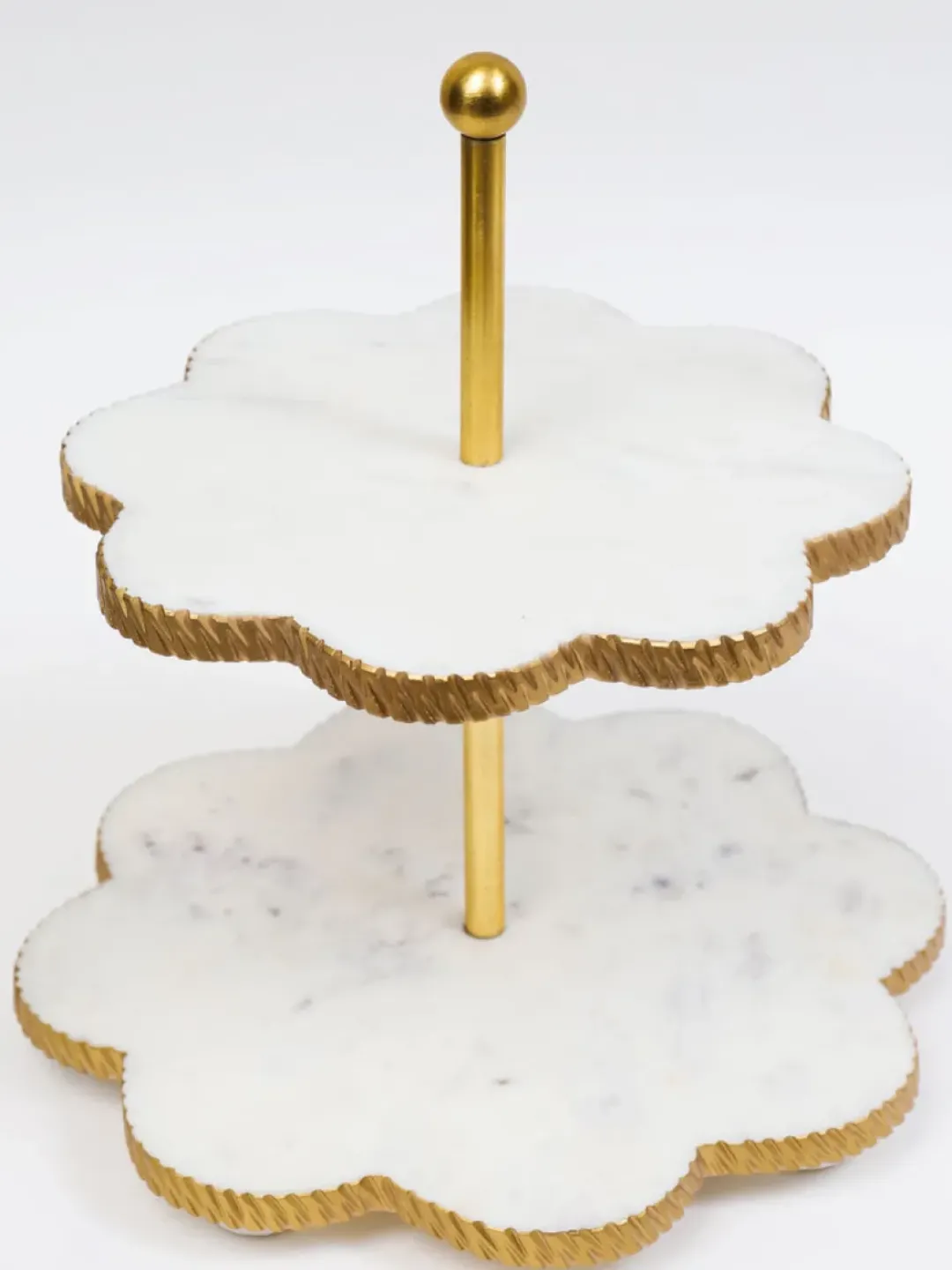 Inspire Me! Home Decor White Ceramic Tray With Gold Leaf Handles Outlet