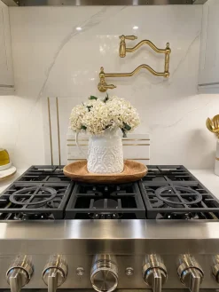 Inspire Me! Home Decor White Ceramic Rectangle Tray W/ Gold Trim KITCHEN Best