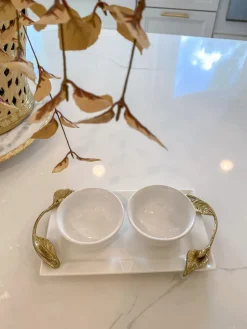 Inspire Me! Home Decor White Ceramic Mug With Gold Drip Design Outlet
