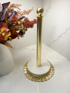 Inspire Me! Home Decor White Ceramic Tray With Serving Bowls And Gold Leaf Sale