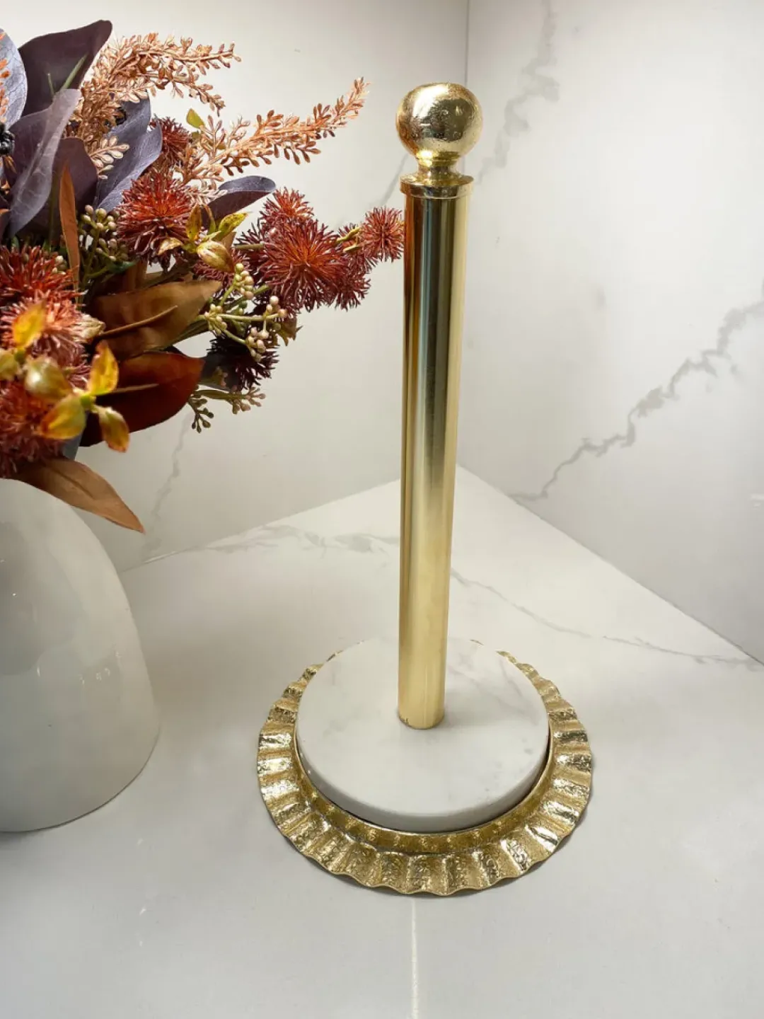 Inspire Me! Home Decor White Ceramic Tray With Serving Bowls And Gold Leaf Sale