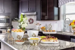 Inspire Me! Home Decor White Ceramic Bowl With Gold Textured Details (2 Sizes) ” From Pops Of Color Home Collection” Outlet