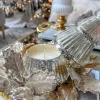 Inspire Me! Home Decor White Ceramic Two Tier Cake Stand With Gold Leaf Details Online