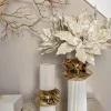 Inspire Me! Home Decor White Ceramic Bowl With Elegant Gold Detail Online
