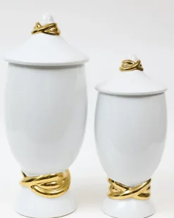 Inspire Me! Home Decor White Ceramic Evil Eye Planter (2 Sizes) Clearance