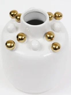 Inspire Me! Home Decor White Ceramic Round Bowl With Detailed Design (2 Sizes) Fashion