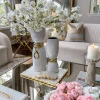 Inspire Me! Home Decor White Ceramic Studded Vase (3 Sizes) Clearance