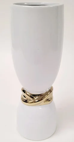 Inspire Me! Home Decor White Ceramic Studded Vase (3 Sizes) Clearance