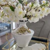 Inspire Me! Home Decor White Ceramic Vase With Gold Vine Design (3 Sizes) Fashion