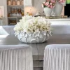 Inspire Me! Home Decor White Ceramic Vase With Stunning Gold & White Floral Detail Outlet