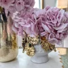 Inspire Me! Home Decor White Ceramic Vase With Stunning Gold Border Design Outlet
