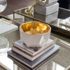 Inspire Me! Home Decor White Ceramic Vase With Stunning Gold Cascading Floral Detail Fashion