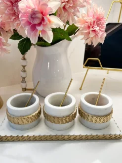 Inspire Me! Home Decor White Floral Tea Set (3 Items) Each Sold Individually KITCHEN Hot