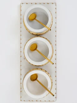 Inspire Me! Home Decor White Floral Tea Set (3 Items) Each Sold Individually KITCHEN Hot