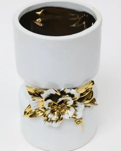 Inspire Me! Home Decor White Floral Ceramic Bowl Outlet